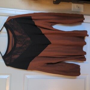 SHEIN burnt orange dress shirt